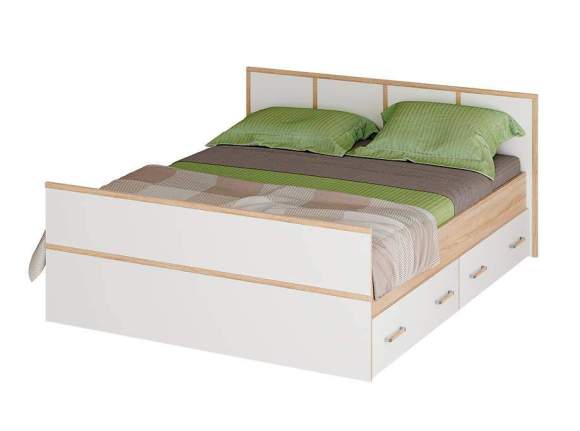 Кровать 160х200 с ящиками Сакура (БТС) с проложками из ДСП
