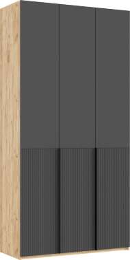 Марвэл Шкаф 3-х ств. (1200) (Браш Графит, Дуб Крафт) Марвэл Шкаф 3-х ств. (1200) (Браш Графит, Дуб Крафт)