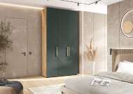 Шкаф Ирис с антресолью (1350), Браш Мени Грин, Дуб Крафт Шкаф Ирис с антресолью (1350), Браш Мени Грин, Дуб Крафт