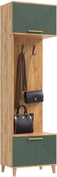 Ирис Прихожая Шкаф с вешалками (Браш Мени Грин, Дуб Крафт) Ирис Прихожая Шкаф с вешалками (Браш Мени Грин, Дуб Крафт)