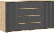 Марвэл Комод 2 двери 4 ящика (1600) (Браш Графит, Дуб Крафт) Марвэл Комод 2 двери 4 ящика (1600) (Браш Графит, Дуб Крафт)